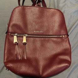 Micheal Kors Burgundy Backpack 