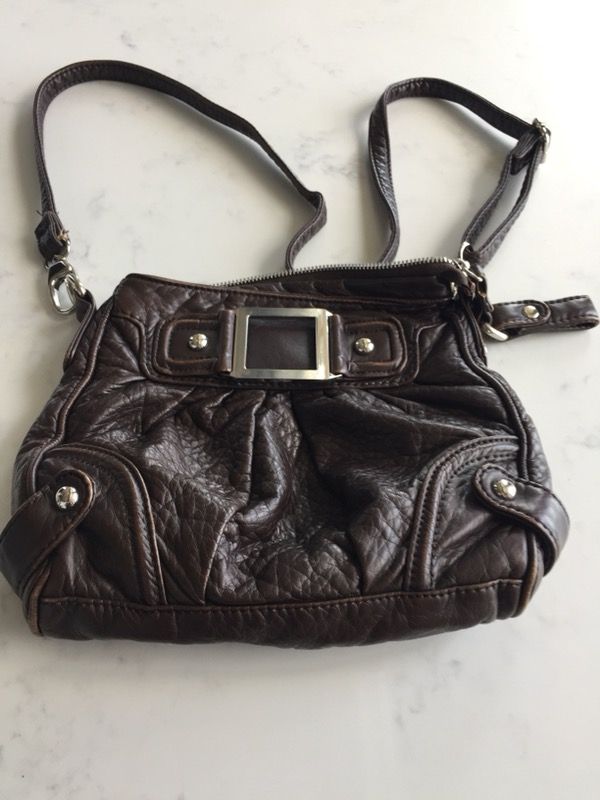 Brown leather cross body