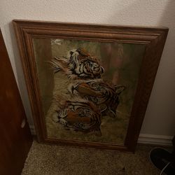 Tiger Mirror Picture Frame 
