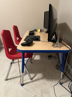 Toddler Kids Activity Table Desk & Chairs