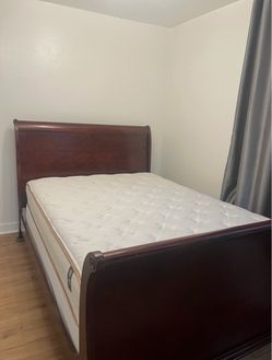 Couch plus a queen Sleigh bed _asking $ 300 for both. Please take them ASAP