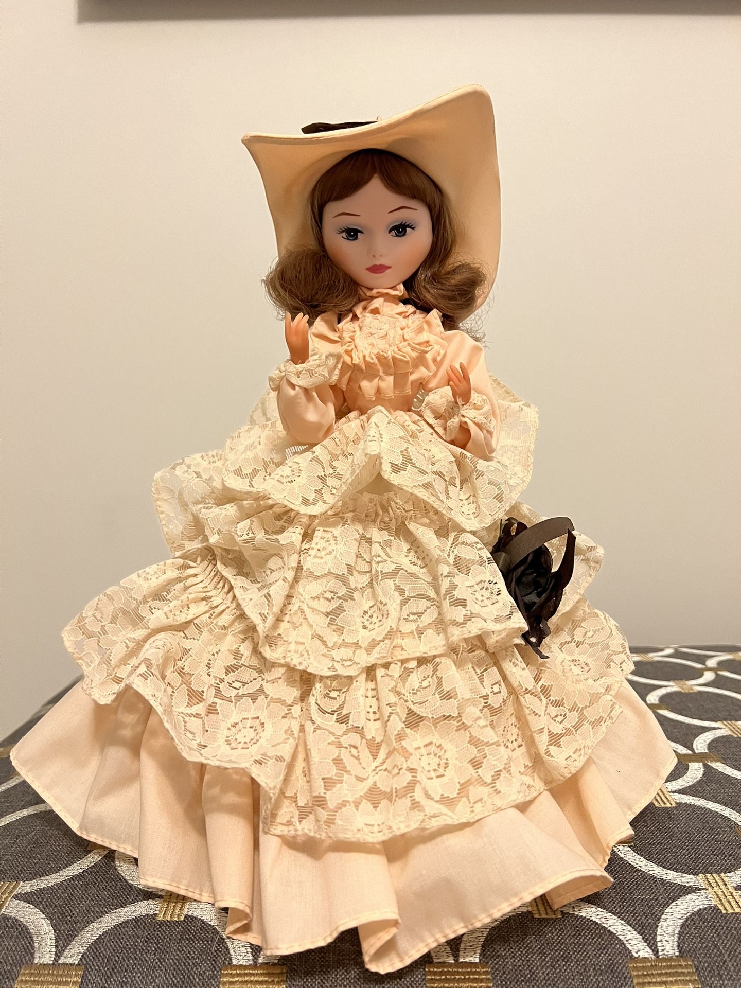 Vintage 14” JUDY Peach Big Eye Doll Bradley 70s Stockinette Boudoir Korea Mod Anime Manga Vintage Big Eye Doll Bradley 70s Stockinette Boudoir Korea