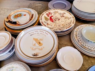 Various plates and saucers