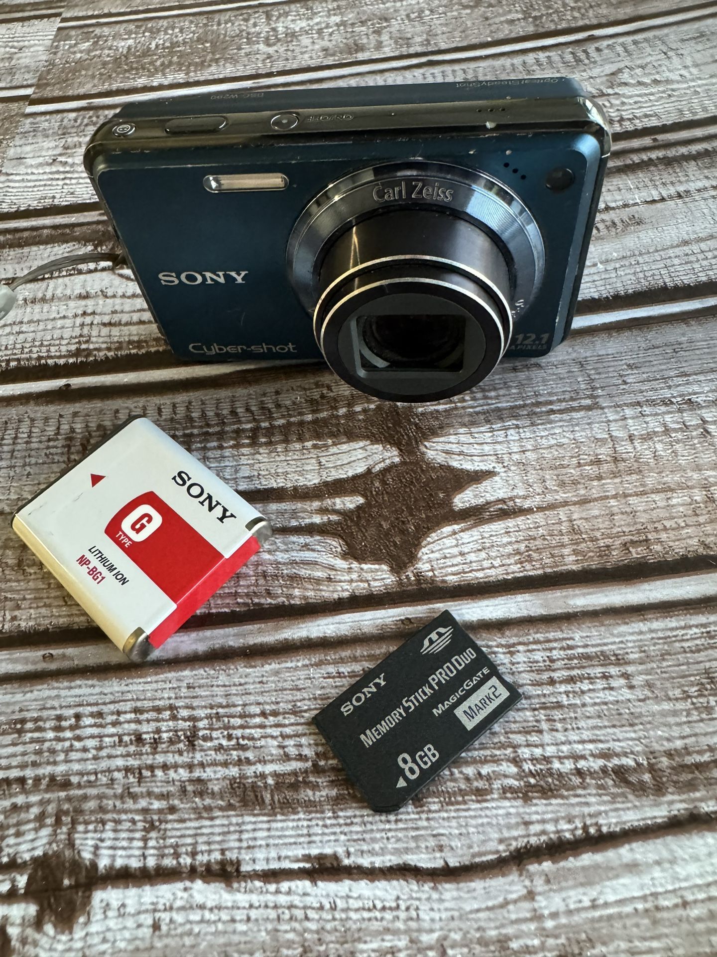 Sony Cybershot DSC-W290 12.1MP Blue Digital Point & Shoot Camera