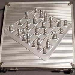 Metal Chess Set with Case 7 different games in all