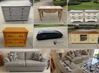 All kinds of furniture.