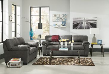 Stunning cozy grey couch and Loveseat