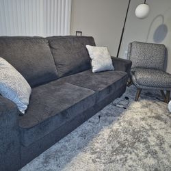 Couch, Chair, Rug, Lamp