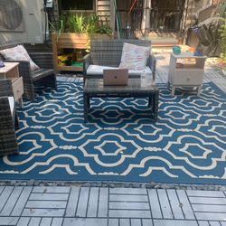Durable Outdoor Deck Tile + Seating Set