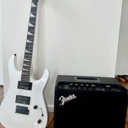 Jackson 6 string Electric Guitar / Fender Amplifier