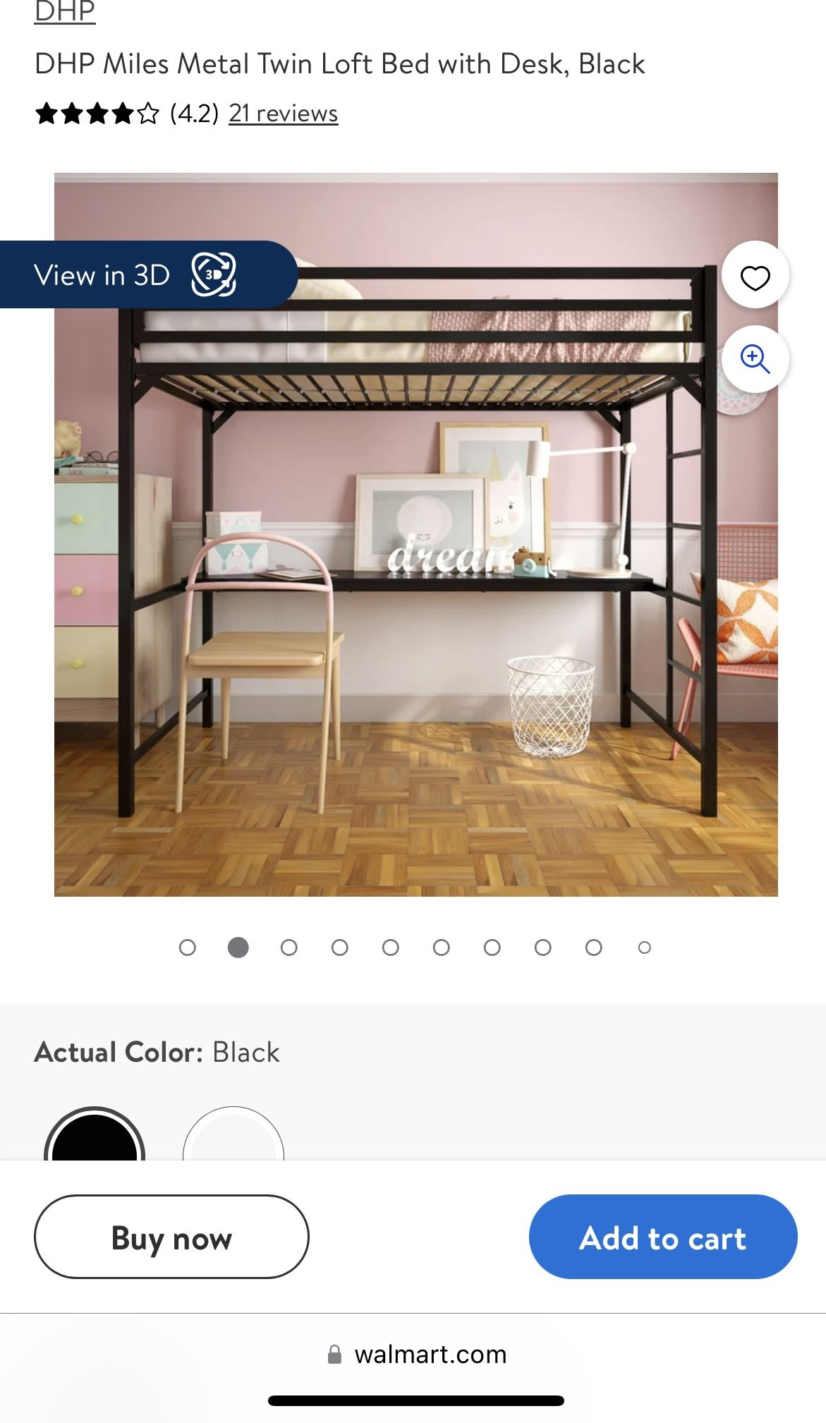 Loft Twin Size Bed With Desk 