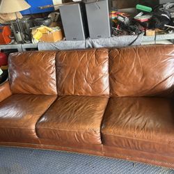 Patina Leather Couch 