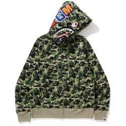 BAPE 1st Camo Shark Full Zip Hoodie Green