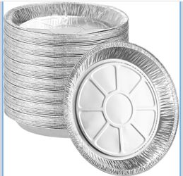 40 PCS 9 Inch Pie Pans Disposable Aluminum Foil Pie Tins Round Disposable Baking Pans Heavy Duty Aluminum Baking Pans for Baking Storing Serving Fruit