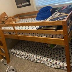 Great Short Loft Bed With Tent Twin