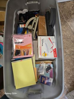 Free-Large bin of office supplies