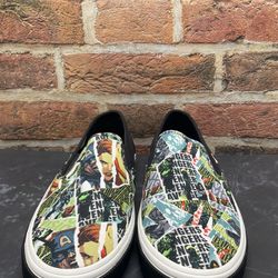 TOMS x Marvel Slip-On Comic Superhero Shoes – Brand New