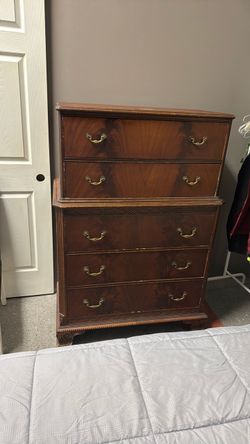 Vintage Mahogany Tall Chest of Drawers