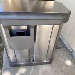 Simple Human Dual Tras Can And Recycling Bin 2 In One$55