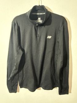New Balance Womens Charcoal Gray 1/4 Zip Dry Fit Pullover Basic Activewear