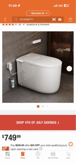 Shop Los Flexi Compact Smart Toilet for Small Bathroom Built-in Tank and Bidet Elongated White Auto Lid and Heated Seat 12 in. Rough-In