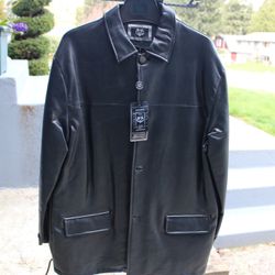 Men’s Large Faux Leather Jacket 