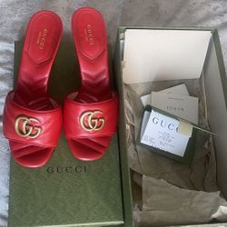 Gucci Leather heels 38.5IT Red, Leather