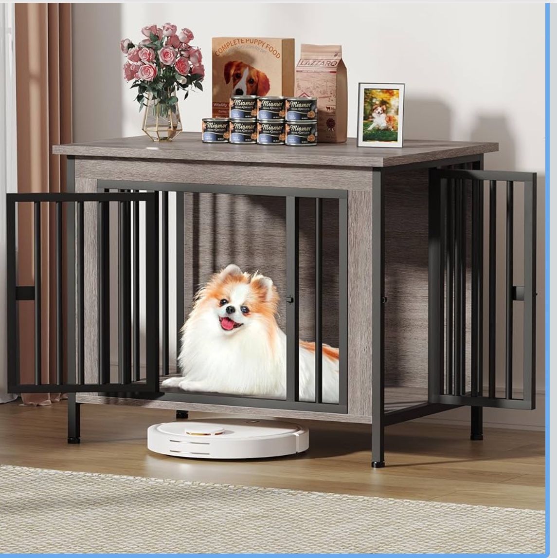 Dog Crate Furniture for 1 or 2 Dogs, Heavy Duty Single/Double Dog Crates