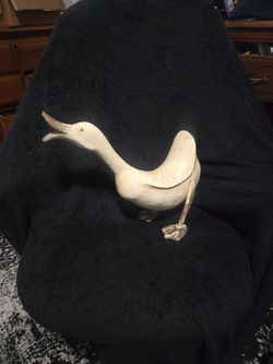 Farmhouse Hand Painted Large Wooden Duck