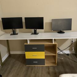 Home Office Desk with Storage