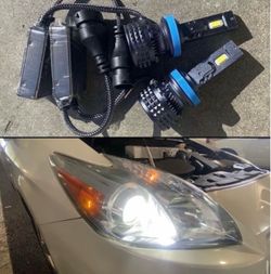 H11 6500K BRIGHT WHITE 32000 LUMENS CSP CHIP LED LIGHTS $45