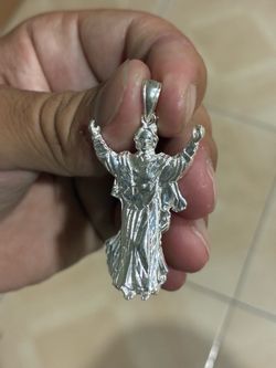 925 Sterling Silver Saint Pendant
