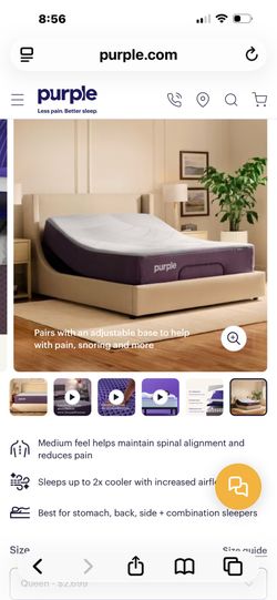 Purple hybrid mattress