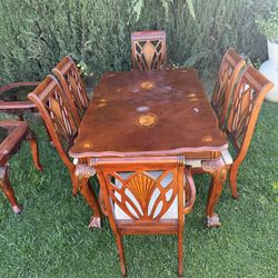 Dining table with 6 chairs