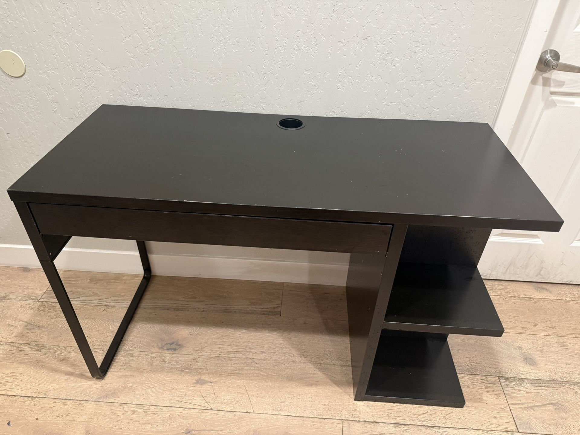 IKEA Black Micke desk Computer Table Study Compact And Lots Of Storage 42” X 20”
