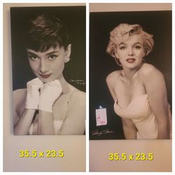Marilyn Monroe And Audrey Hepburn Wall Decor 