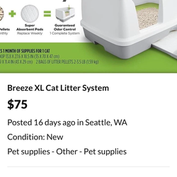 XL pellet cat box