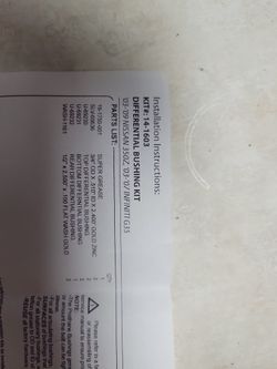 03-09 Nissan 350Z Or 03-07 Infiniti G35 Diffential Bushing Kit