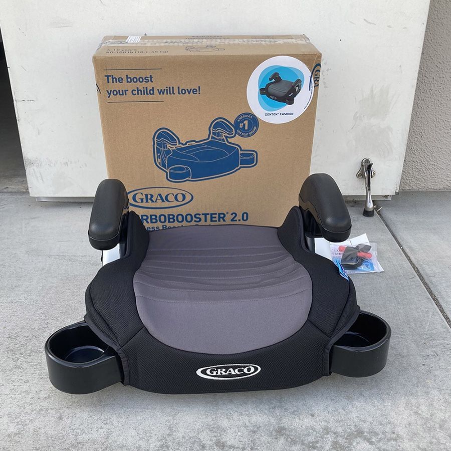 (NEW) $22 Kids Graco (TurboBooster 2.0) Backless Booster Car Seat, Ages 4-10 yr, Weight 40-100 lbs