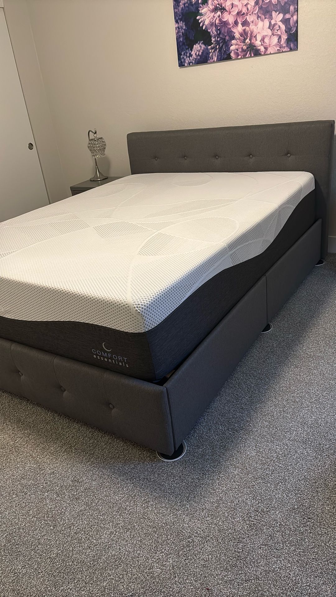 Queen Memory Foam Mattress & Bed Frame
