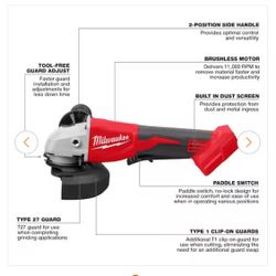 Milwaukee M18, 4-1/2 in./5 in. Grinder