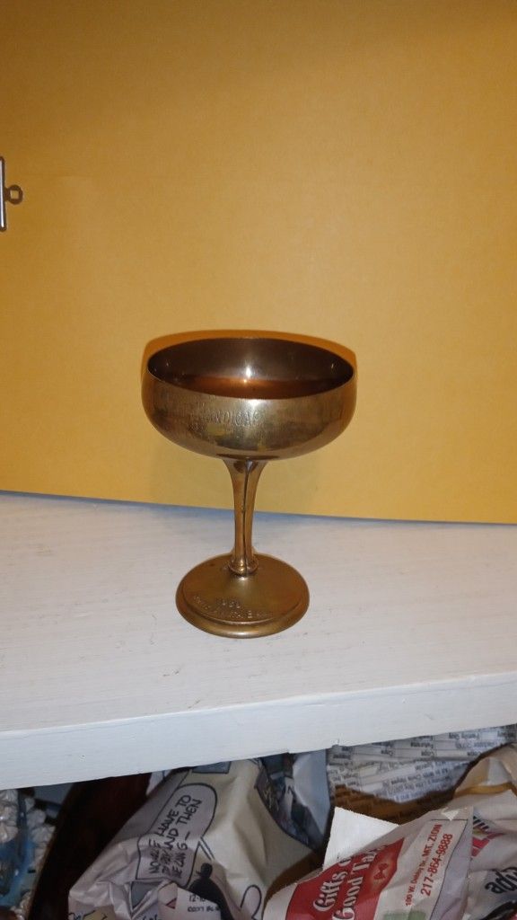 Brass Cup. Dated 1938 