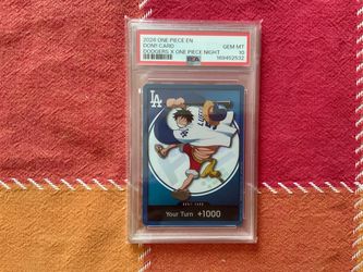 2026 One Piece LA Dodgers x One Piece Night Promo Don Card Monkey D Luffy PSA 10