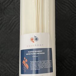 Aquaboon 5 Micron 20" Pleated Sediment Water Filter Replacement Cartridge | Whole House Sediment Filtration | Compatible with ECP5, AP810-2, HDC3001, 