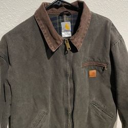 Carhartt J97 Detroit Style Jacket Petrol Grey Faded Olive Size Medium