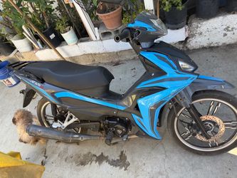 AT125 125cc Motorcycle Blue and Black