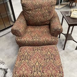 Oversized Chair and Ottoman Set