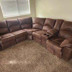 Brown Sectional Couch 