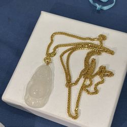 925 Gold Buddha chain 