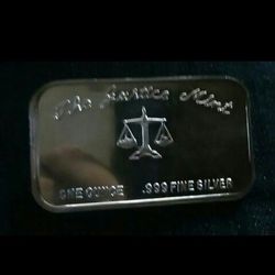 Silver .999 Fine Art Bar 1972 (Proof)
